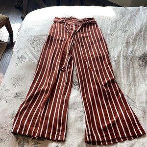 A New Day wide leg pinstripe elastic waist pants.